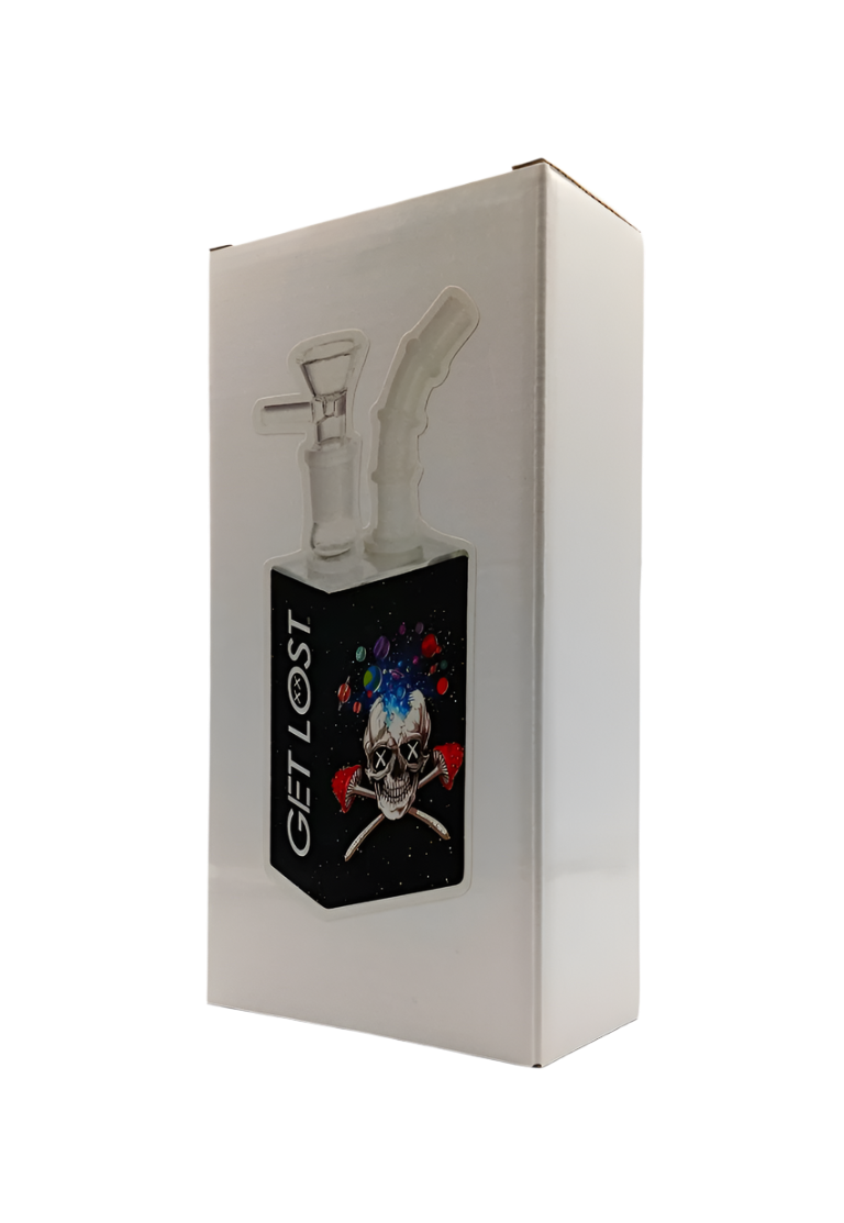 Get Lost Glass Juice Box Pipe (Galaxy Skull)