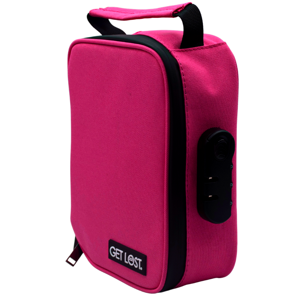 Get Lost Smell-Proof Premium Stash Bag with Lock (Pink)