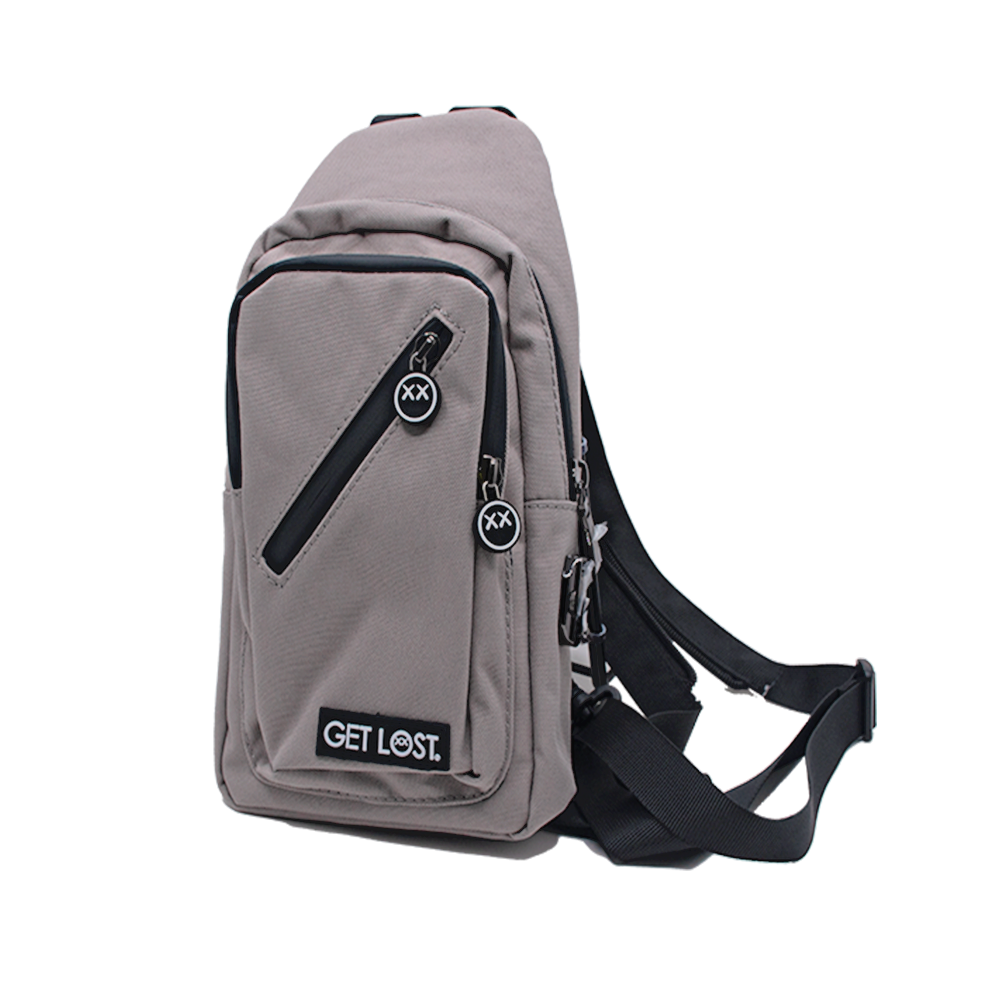 Get Lost Smell-Proof Premium Convertible Shoulder Bag/Backpack (Gray)