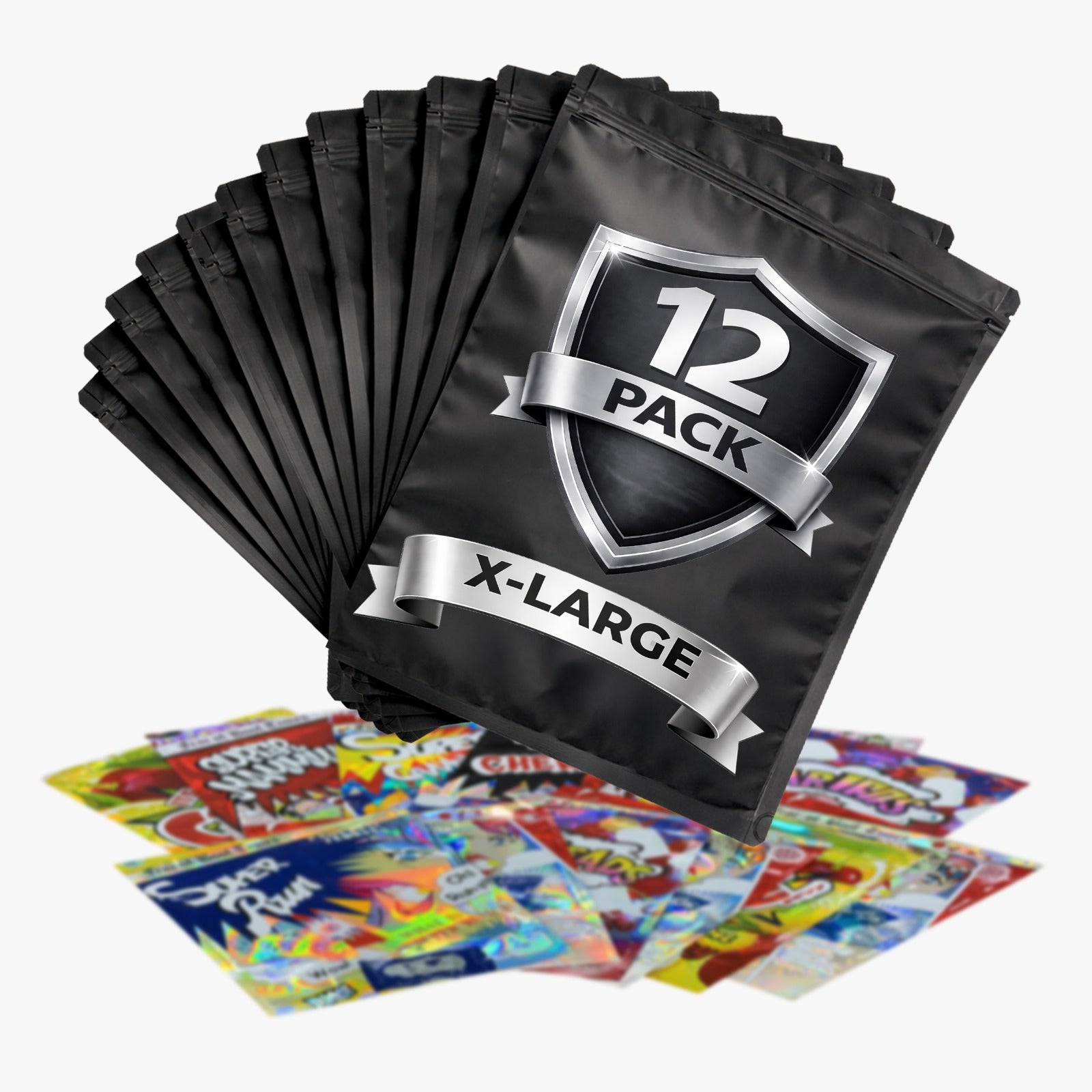 1 lb -12 Mylar Bags Mystery Bundle Pack – Assorted Designs