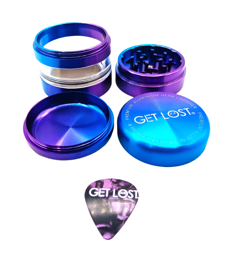 Get Lost Cosmic Crusher Gradient Premium Grinder (Blue-Purple)