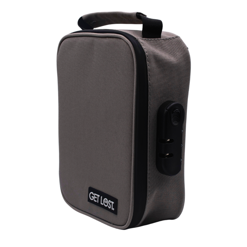 Get Lost Smell-Proof Premium Stash Bag with Lock (Gray)