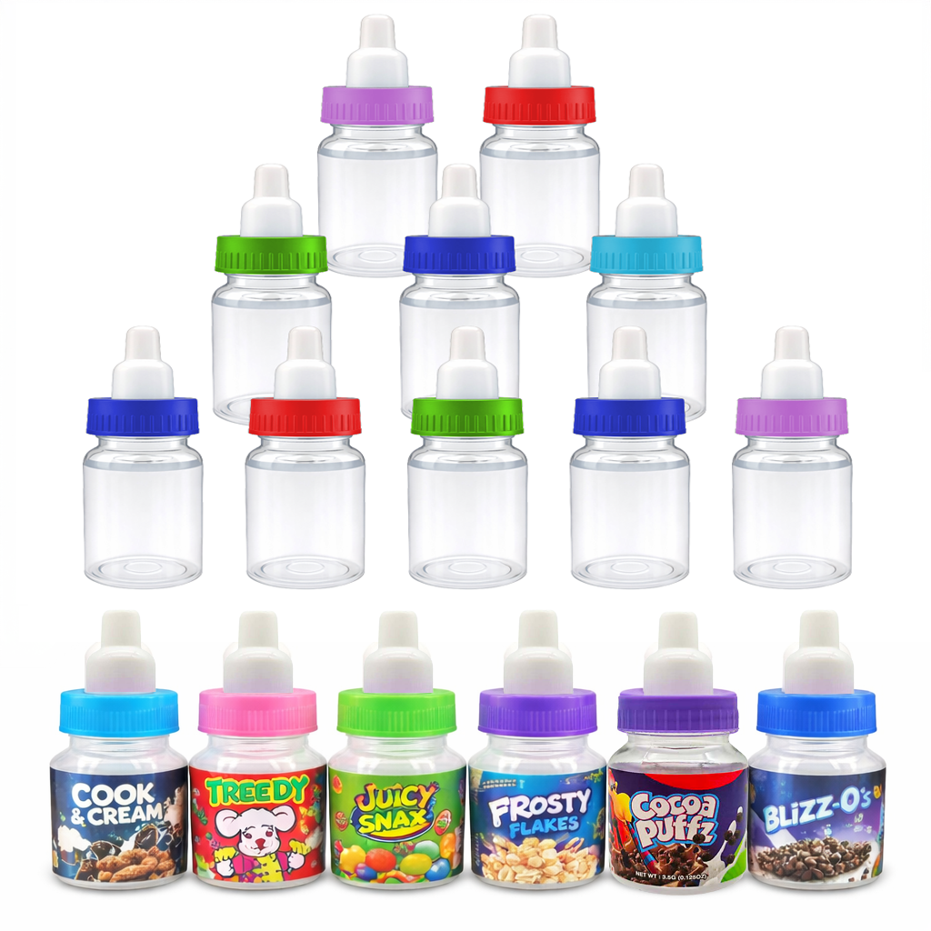 10 Pack 3.5g Bottle Style Plastic Storage Containers – Mystery Bundle ...