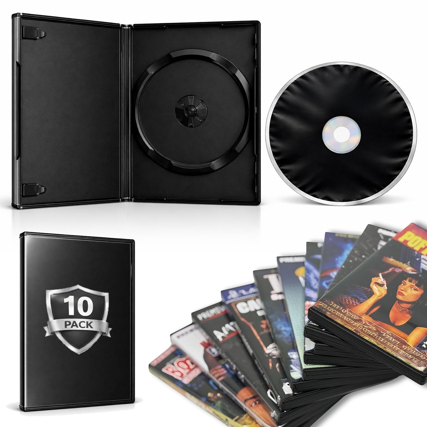 3.5g - 10 DVD Case + Mylar Bag Mystery Bundle Pack – Assorted Designs