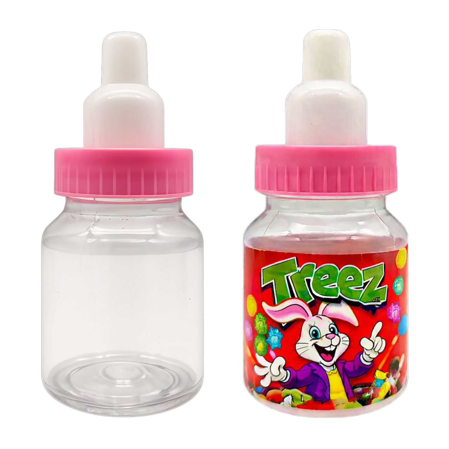 12 Pack - Handheld Bottle-Style Plastic Packaging Containers  - 10 Style Options