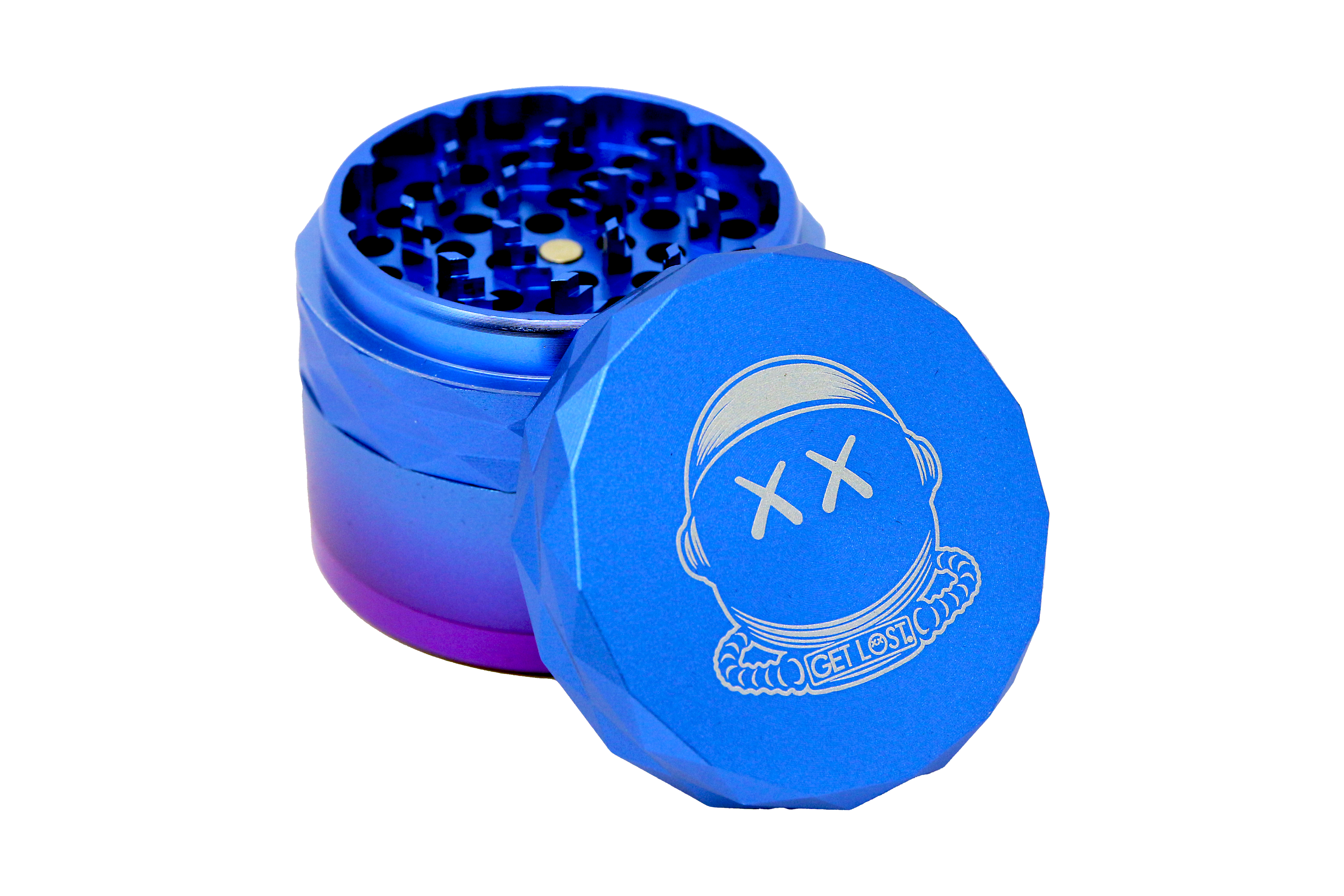 Get Lost Premium Aluminum Grinder Diamond Crusher (Blue)