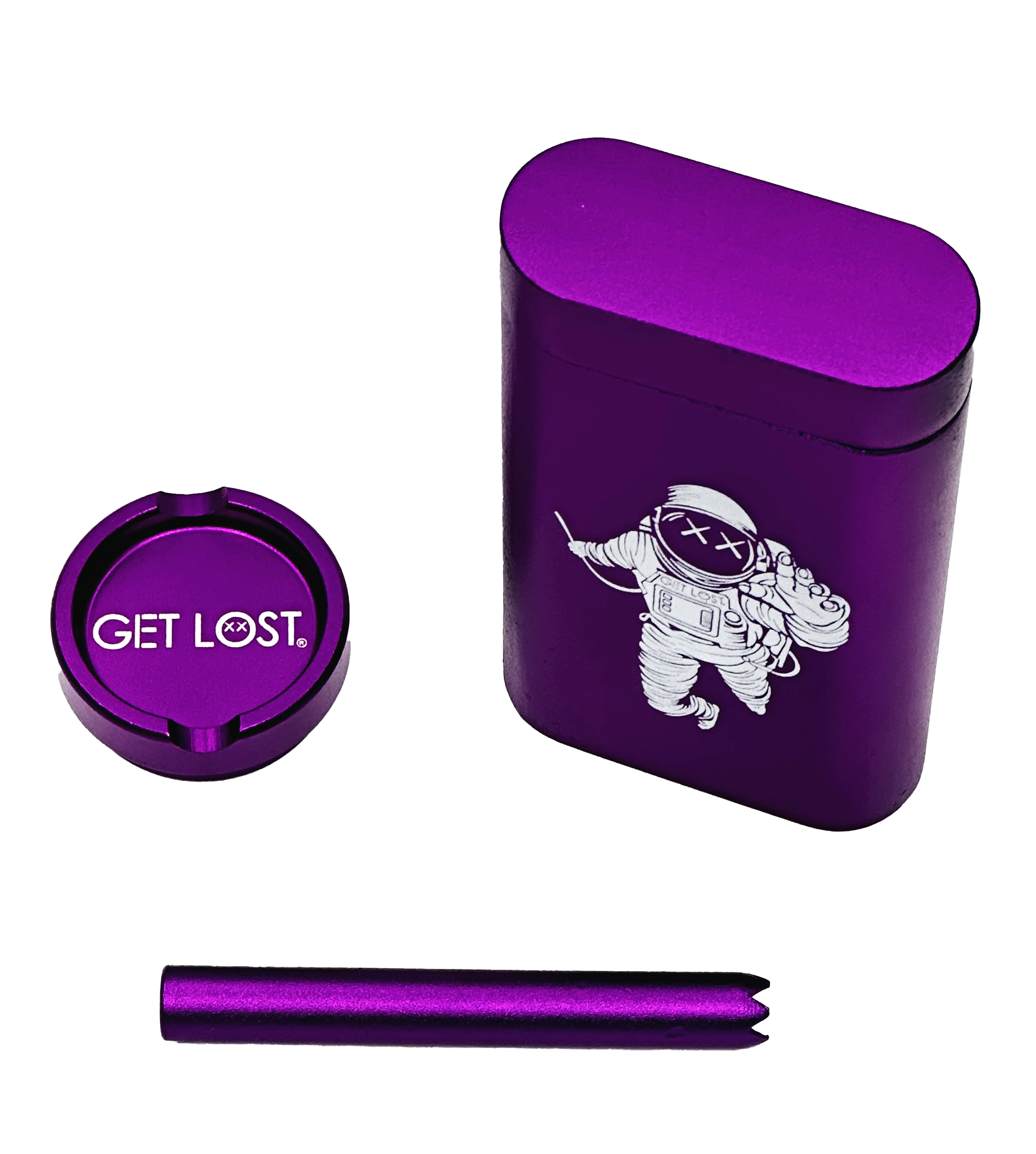 Get Lost Aluminum Dugout Grinder (Purple)