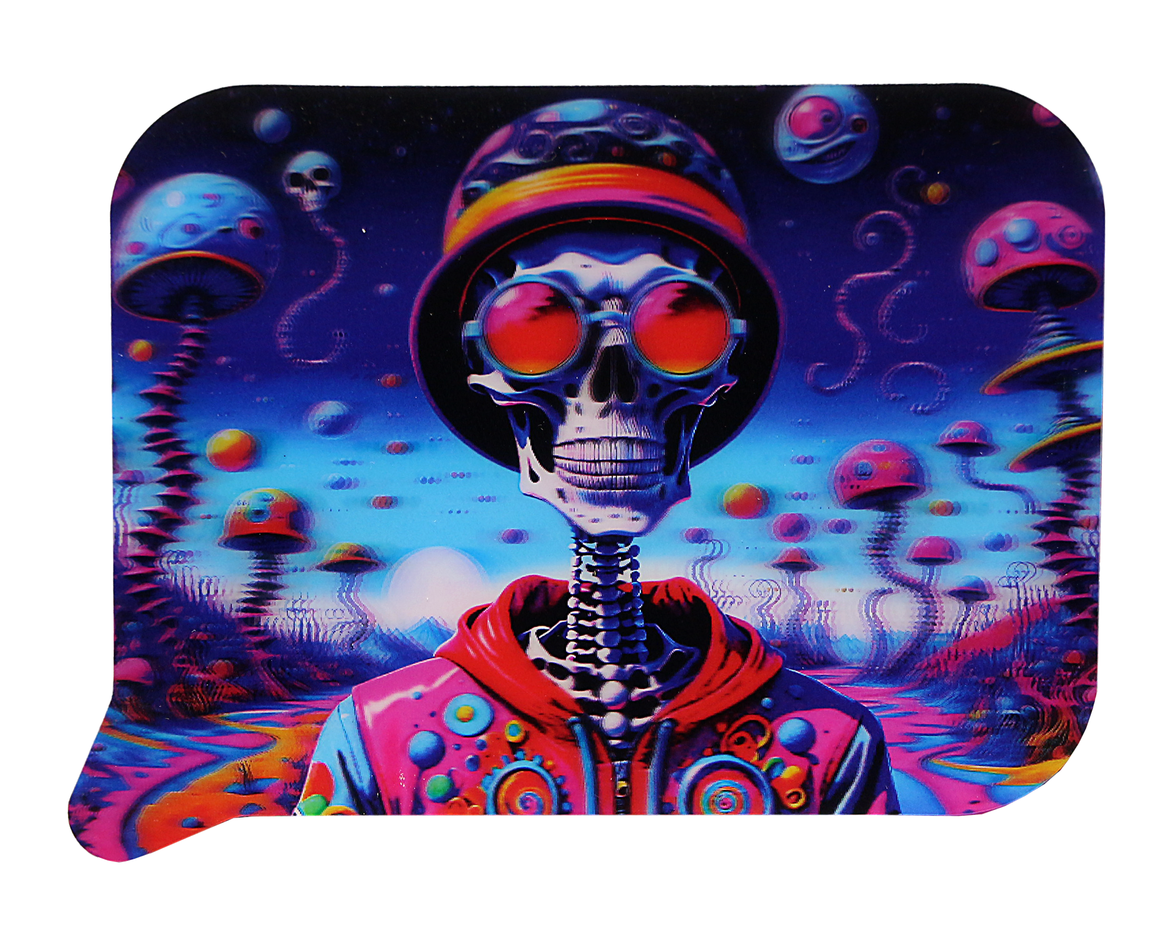 Get Lost Small 3D Rolling Tray With Magnetic Lid Cover (Cool Style Skeleton)
