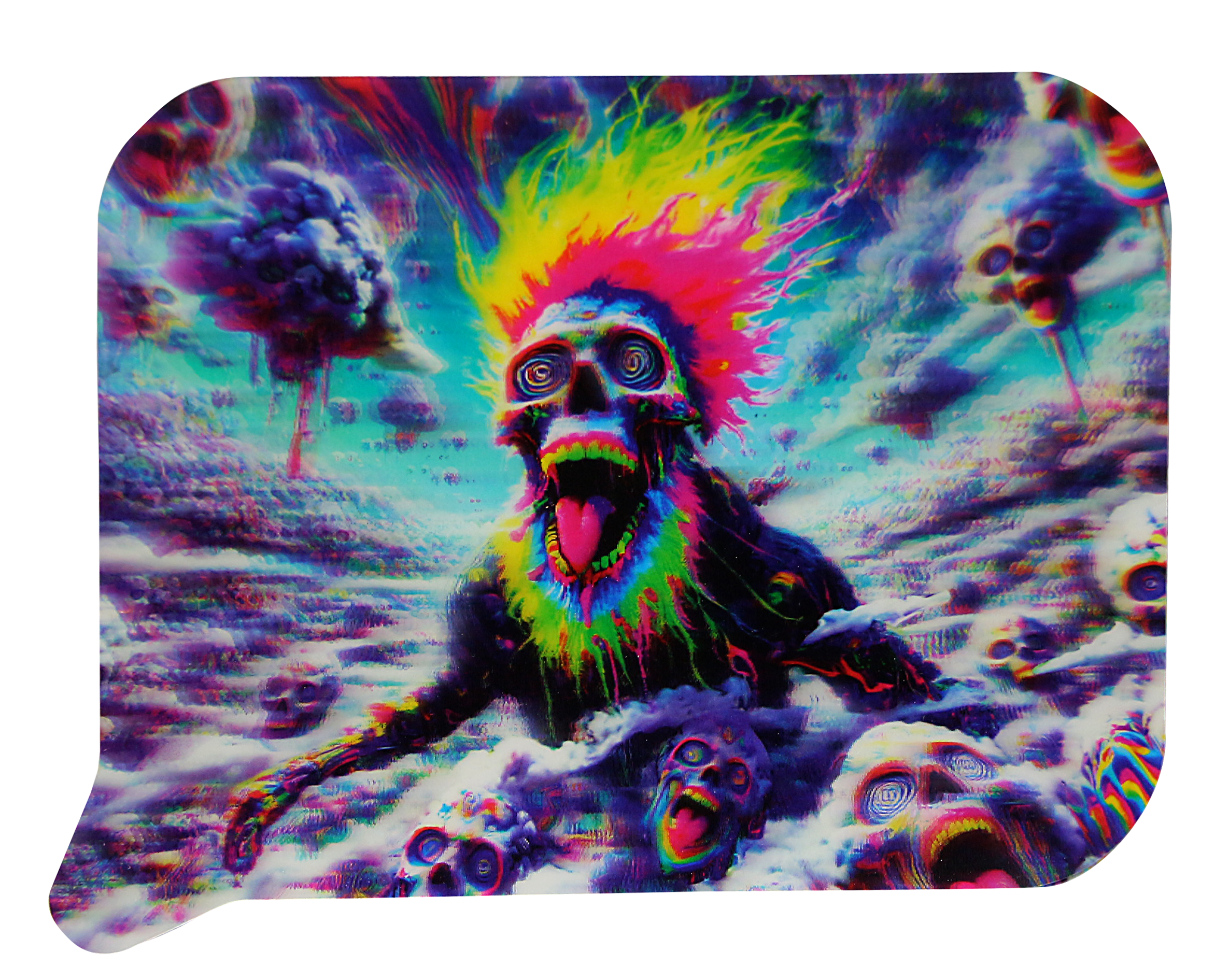 Get Lost Small 3D Rolling Tray With Magnetic Lid Cover (Mad Max Skeleton)