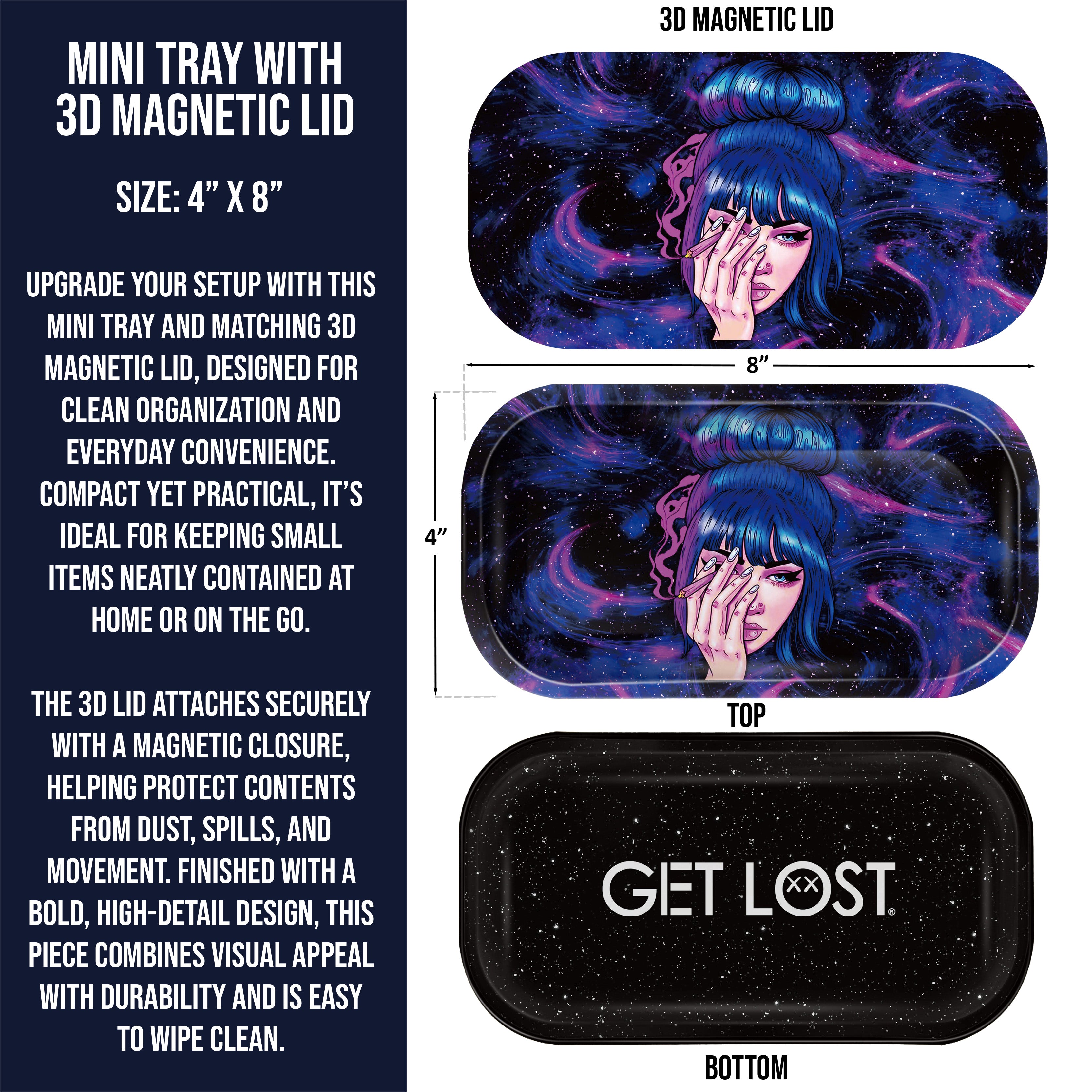 Mini Magnetic 3D Tray with Lid - Get Lost Woman With Hangover