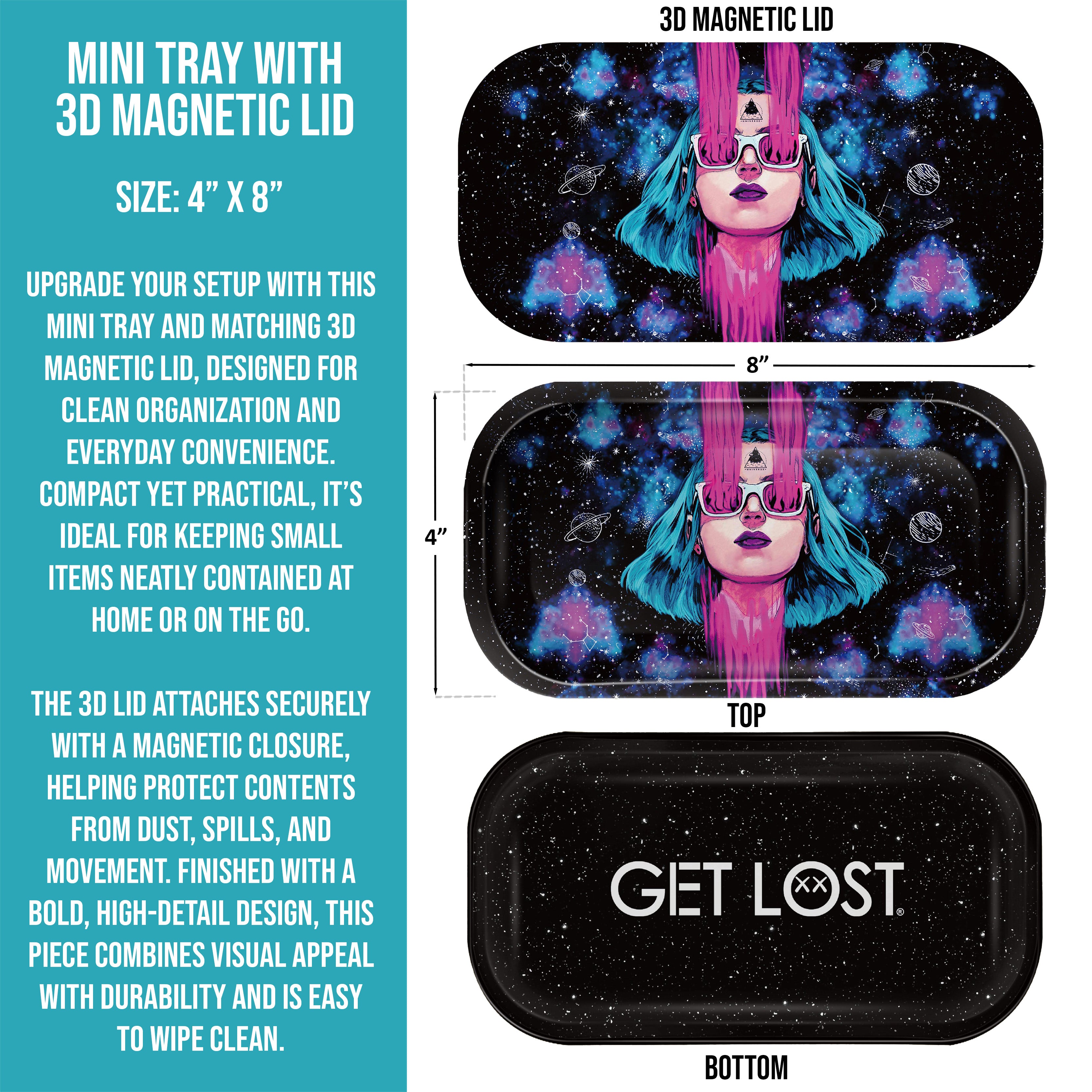 Mini Magnetic 3D Tray with Lid - Get Lost Teleporting Girl