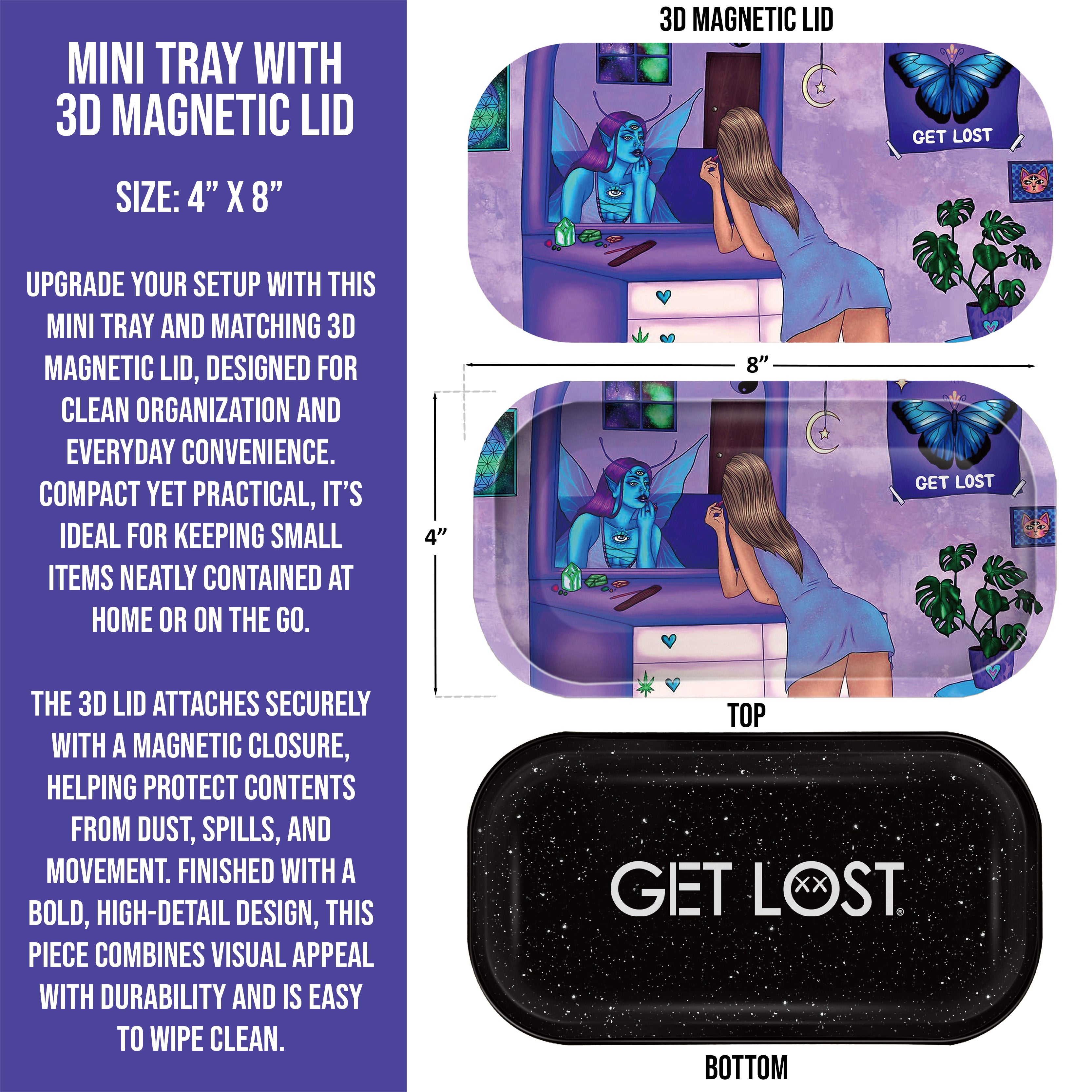 Mini Magnetic 3D Tray with Lid - Get Lost Bedroom Girl