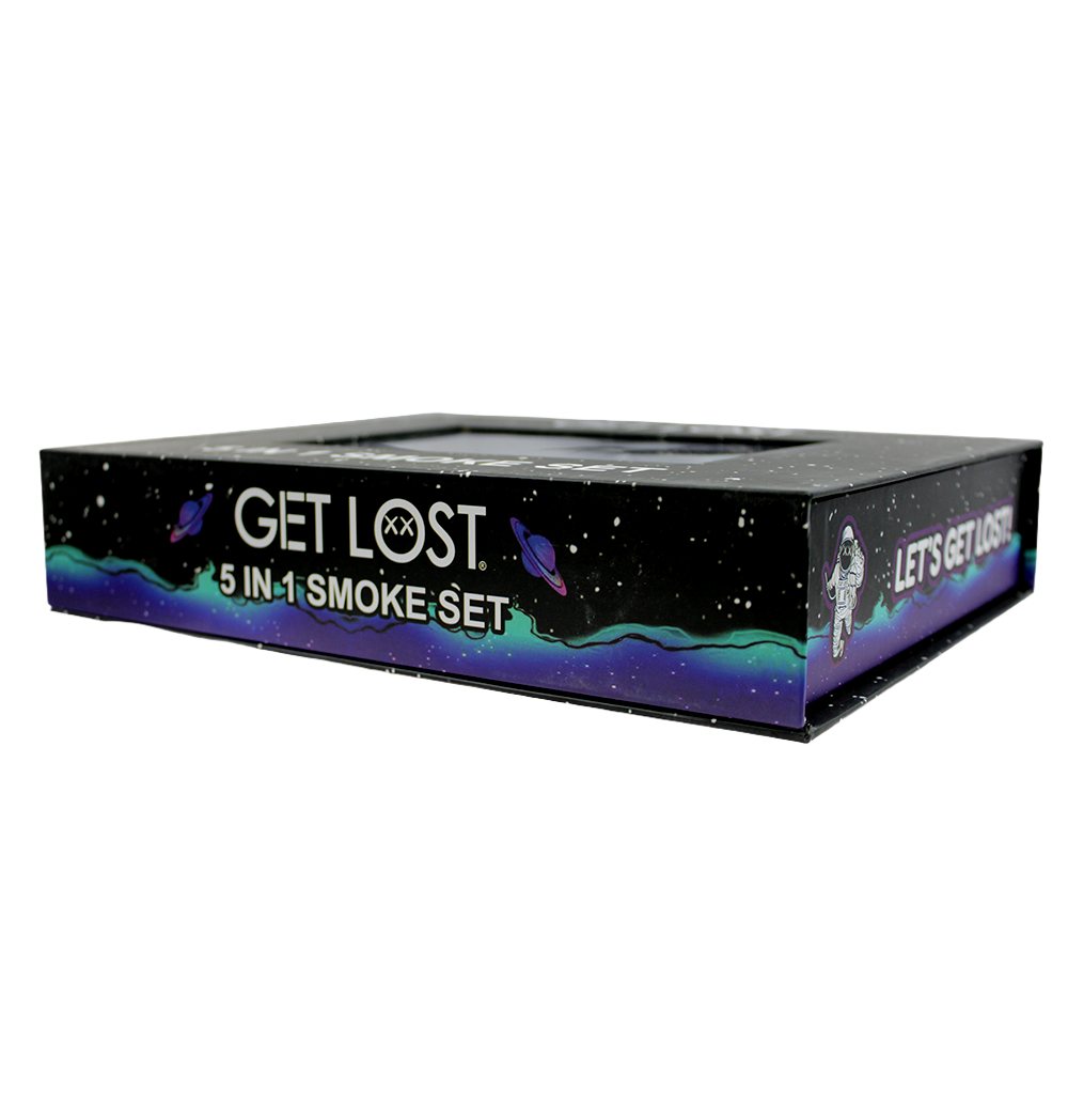 Get Lost Hand Pipe Gift Set 5 in 1 (Purple and Blue Spiral)