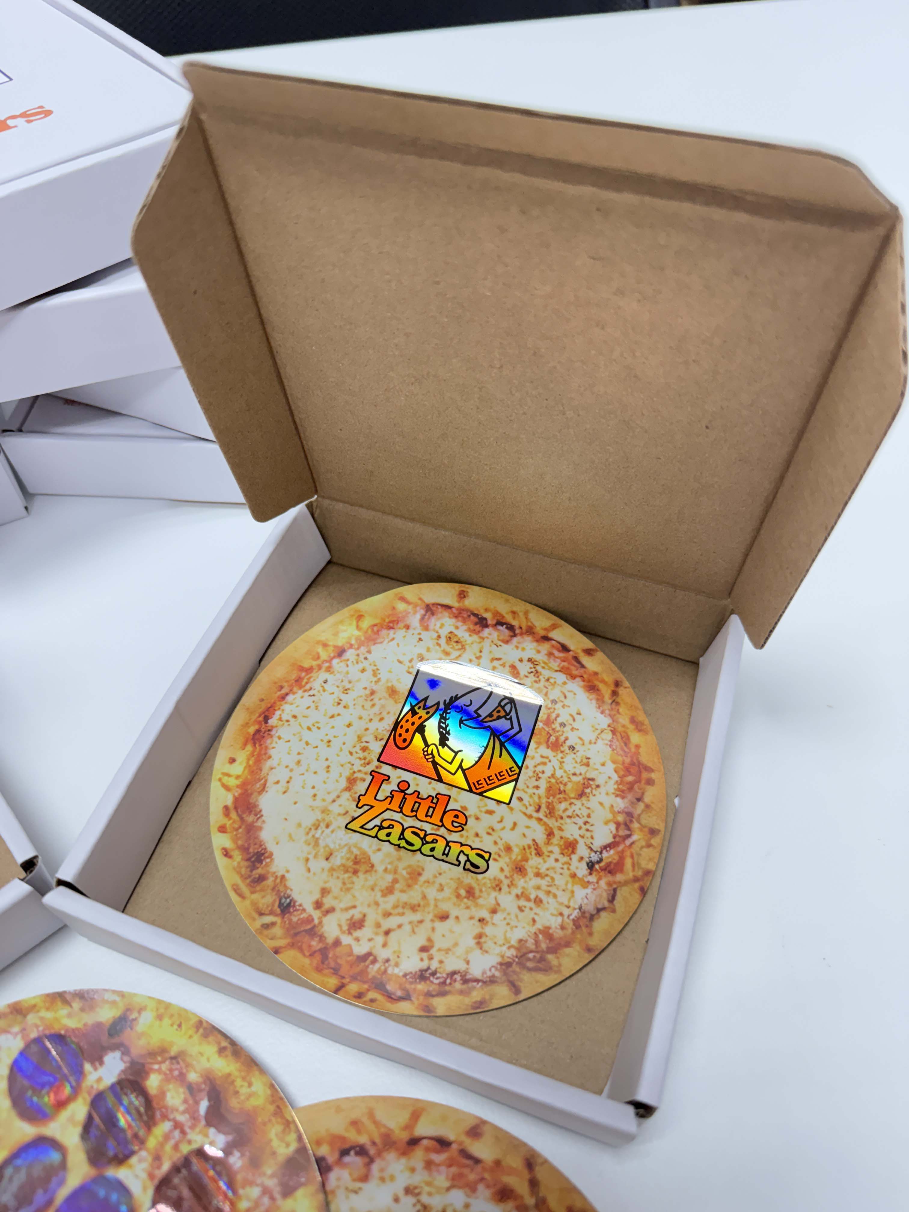 12-Piece Bundle Collectible LZ Decorative Foil Packaging Set with Pizza-Style Boxes