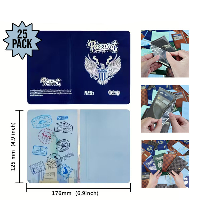 25-Count Resealable Zip-Foil Pouches (3.5"x4") – Passport & Wallet-Style Covers