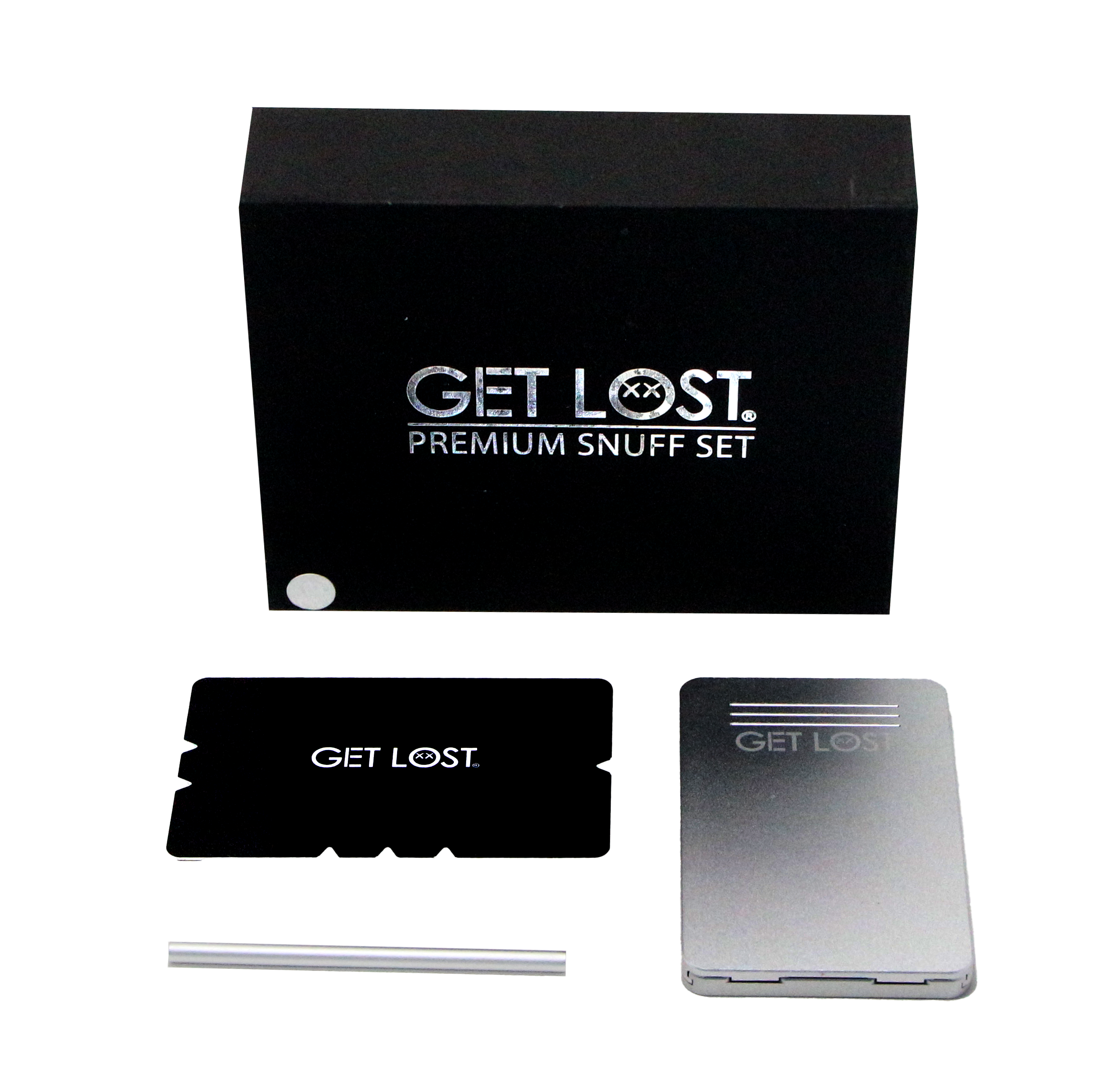 Get Lost Premium Mini Snuff Wallet Set (SILVER)