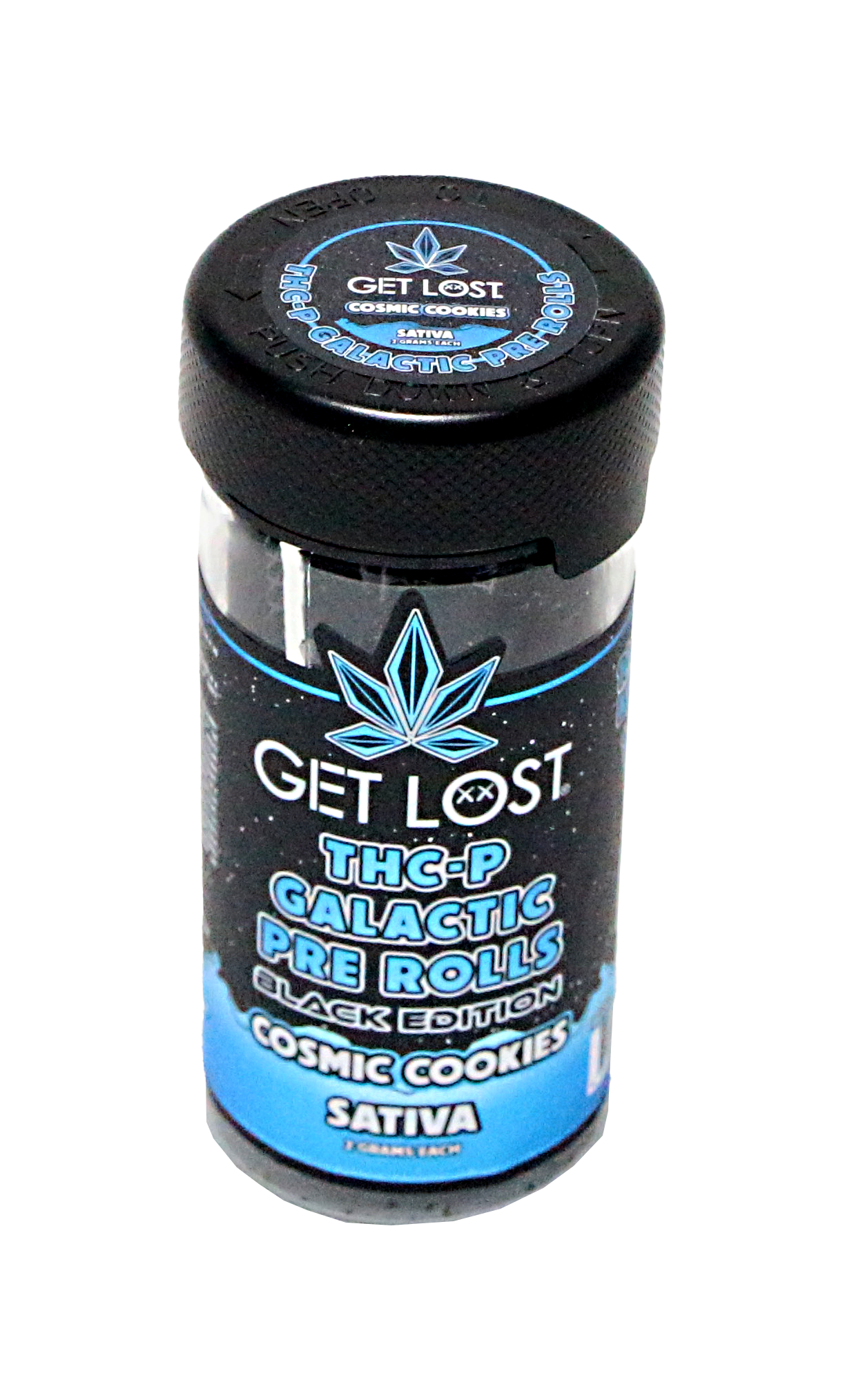 THCP GALACTIC PRE ROLLS BLACK EDITION (COSMIC COOKIES SATIVA) Jar