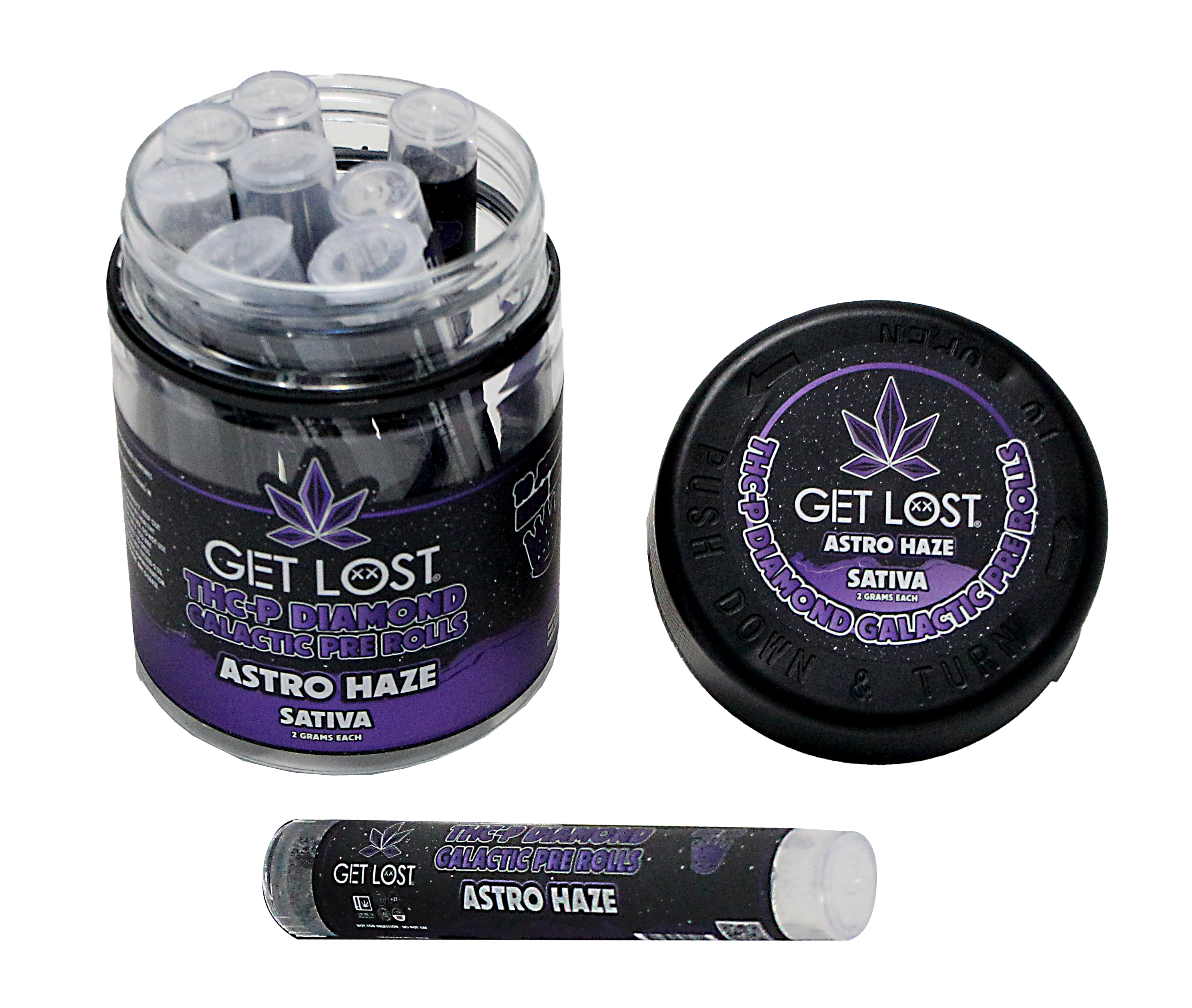 THCP Diamond Galactic Pre Rolls 10 Pack Jar (Astro Haze)