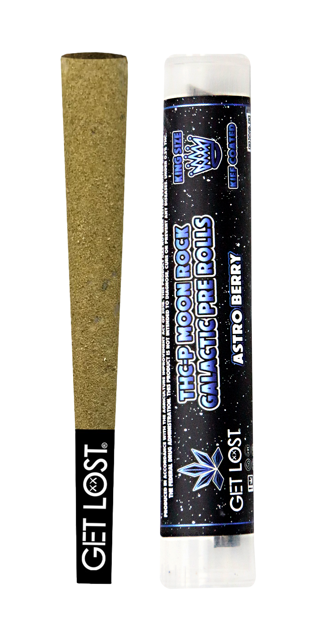 THCP MOON ROCK GALATIC PRE ROLL (ASTRO BERRY SATIVA) JAR 10PACK