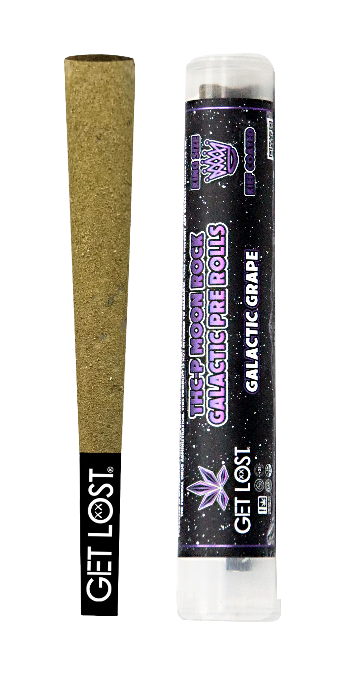 THCP MOON ROCK GALATIC PRE ROLL (GALACTIC GRAPE INDICA) JAR 10PACK