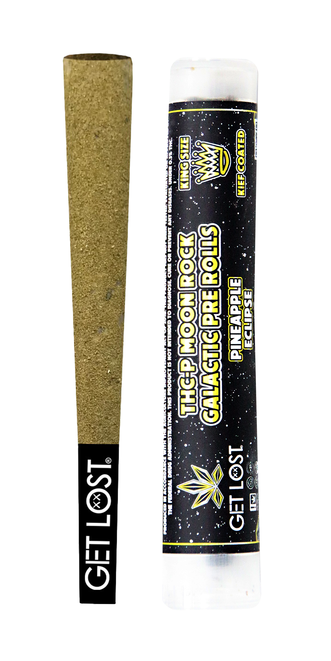 THCP MOON ROCK GALATIC PRE ROLL (PINEAPLE ECLIPSE HYBRID) JAR 10PACK