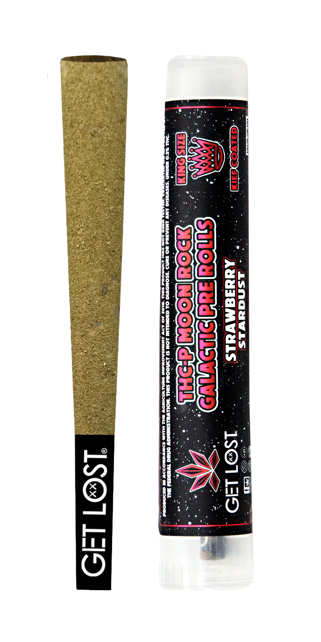 THCP MOON ROCK GALATIC PRE ROLL (STRAWBERRY STARDUST HYBRID) JAR 10PACK