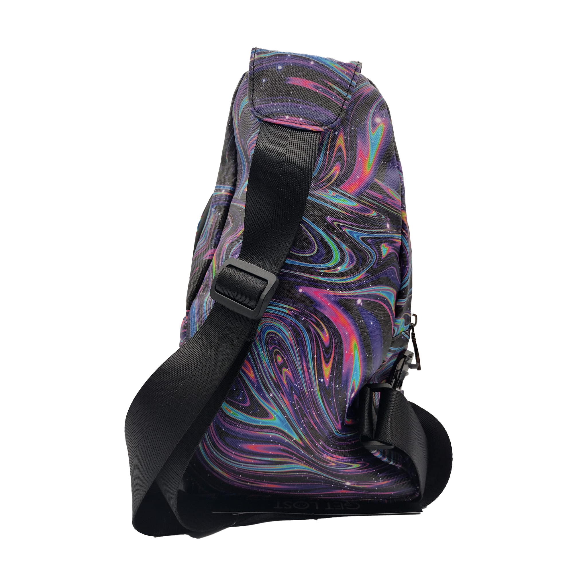 Get Lost - Premium Saffiano Leather Shoulder Bag (Trippy Galaxy)