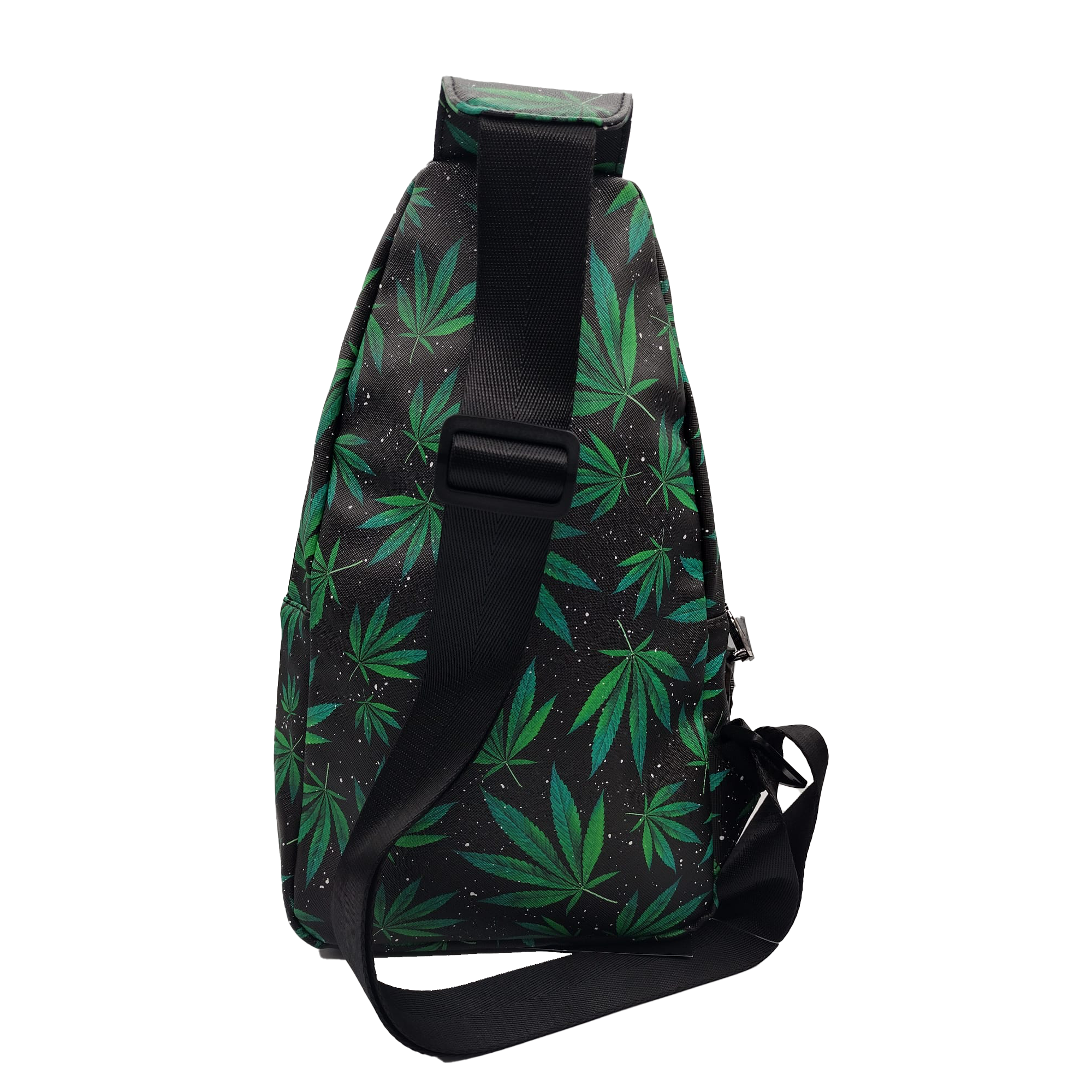 Get Lost - Premium Saffiano Leather Shoulder Bag (Green Leaves)