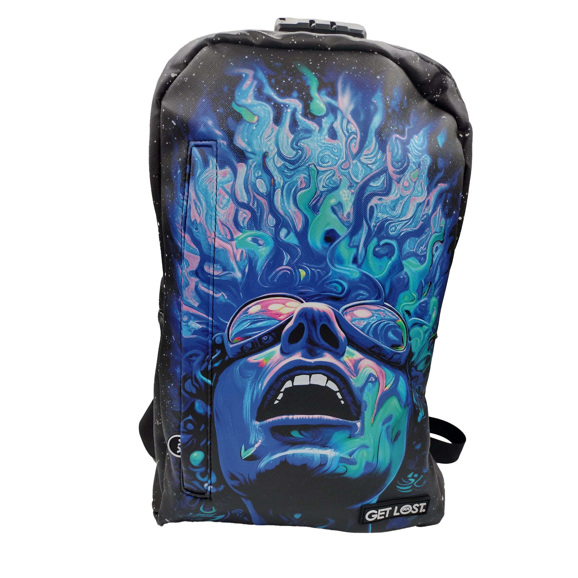 Backpack Frogotten Get Lost Premium Saffiano Smell Proof Backpack (Lost Guy With Goggles)