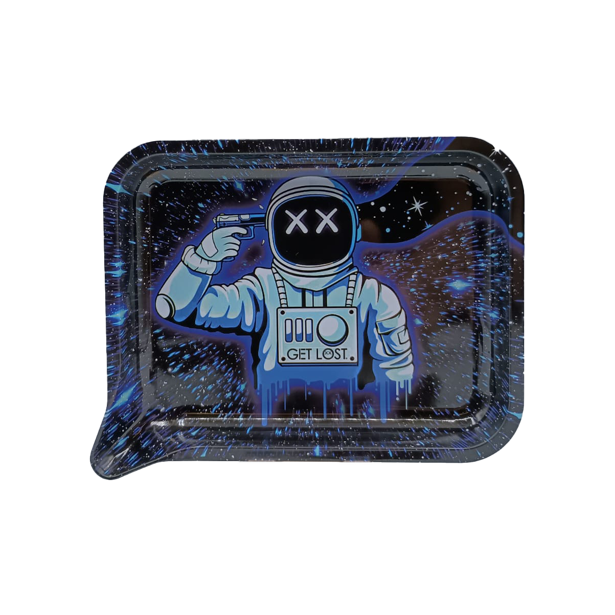 Get Lost Small 3D Rolling Tray With Magnetic Lid Cover (Astronaut Suicide)