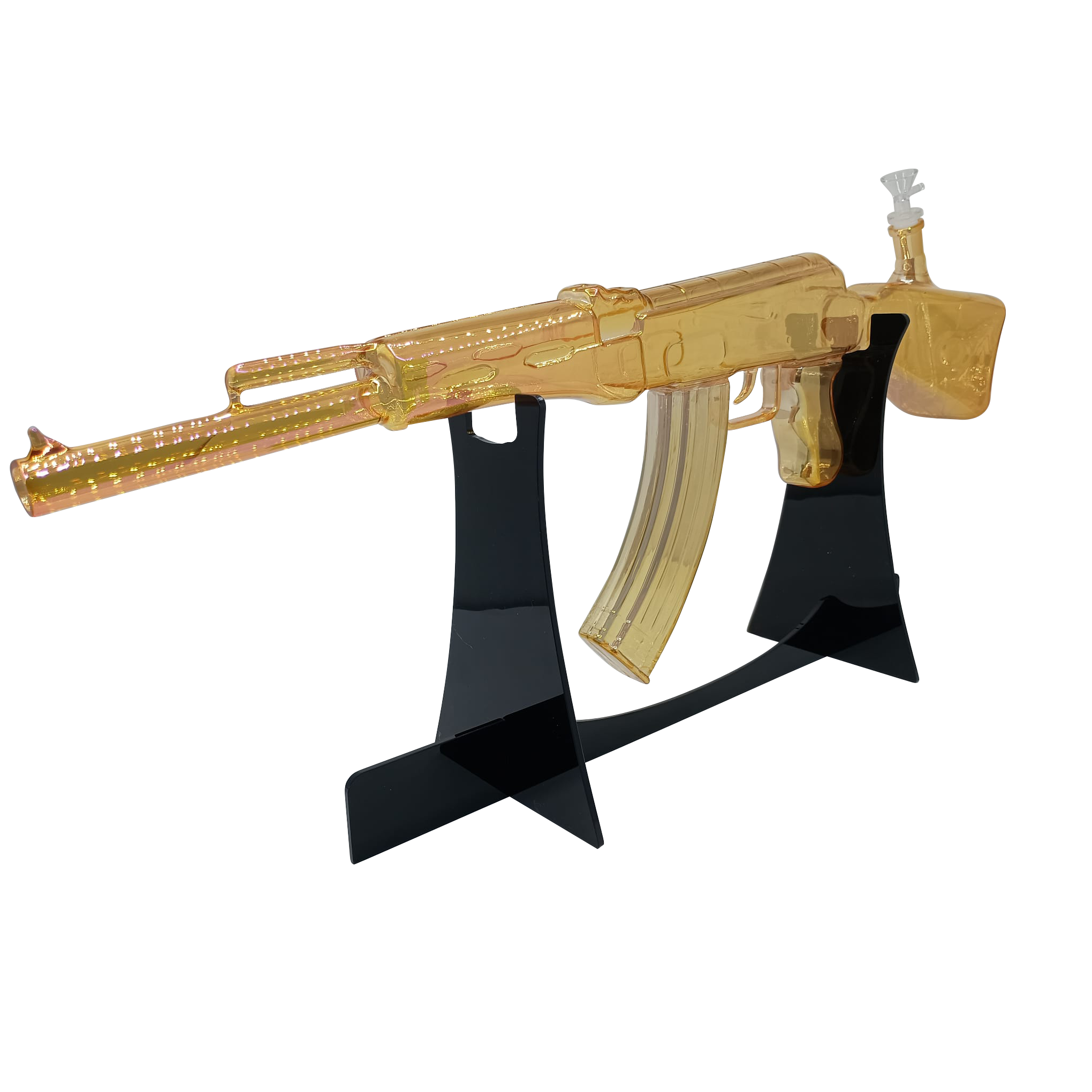 AK47 GLASS WATER PIPE (GOLD)