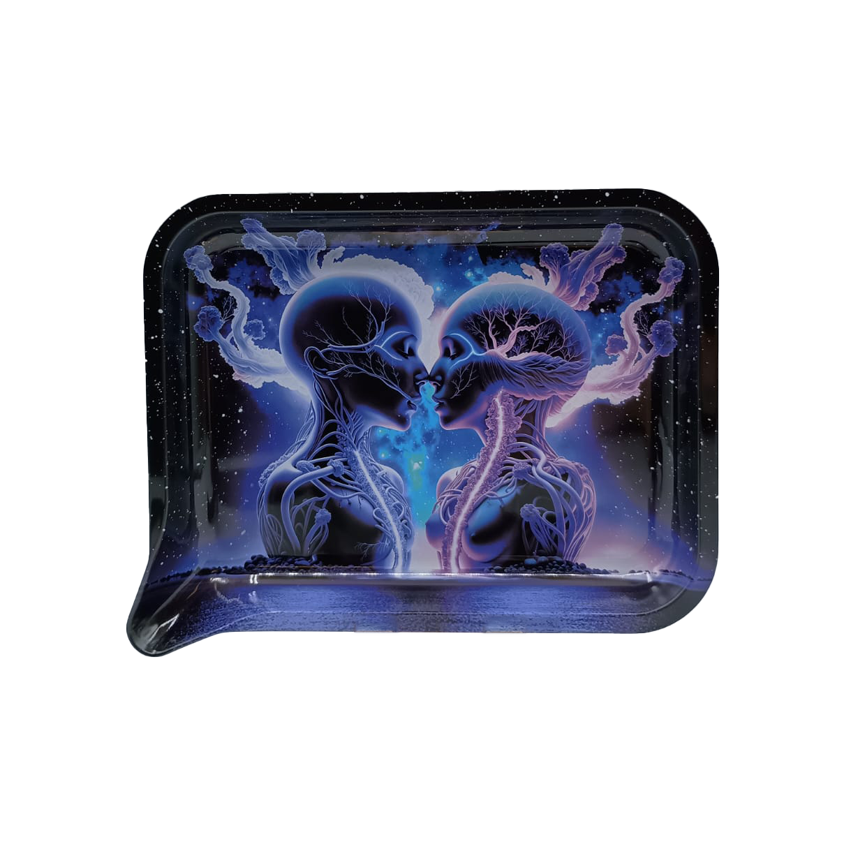 Get Lost Small 3D Rolling Tray With Magnetic Lid Cover (Two Souls Kissing)
