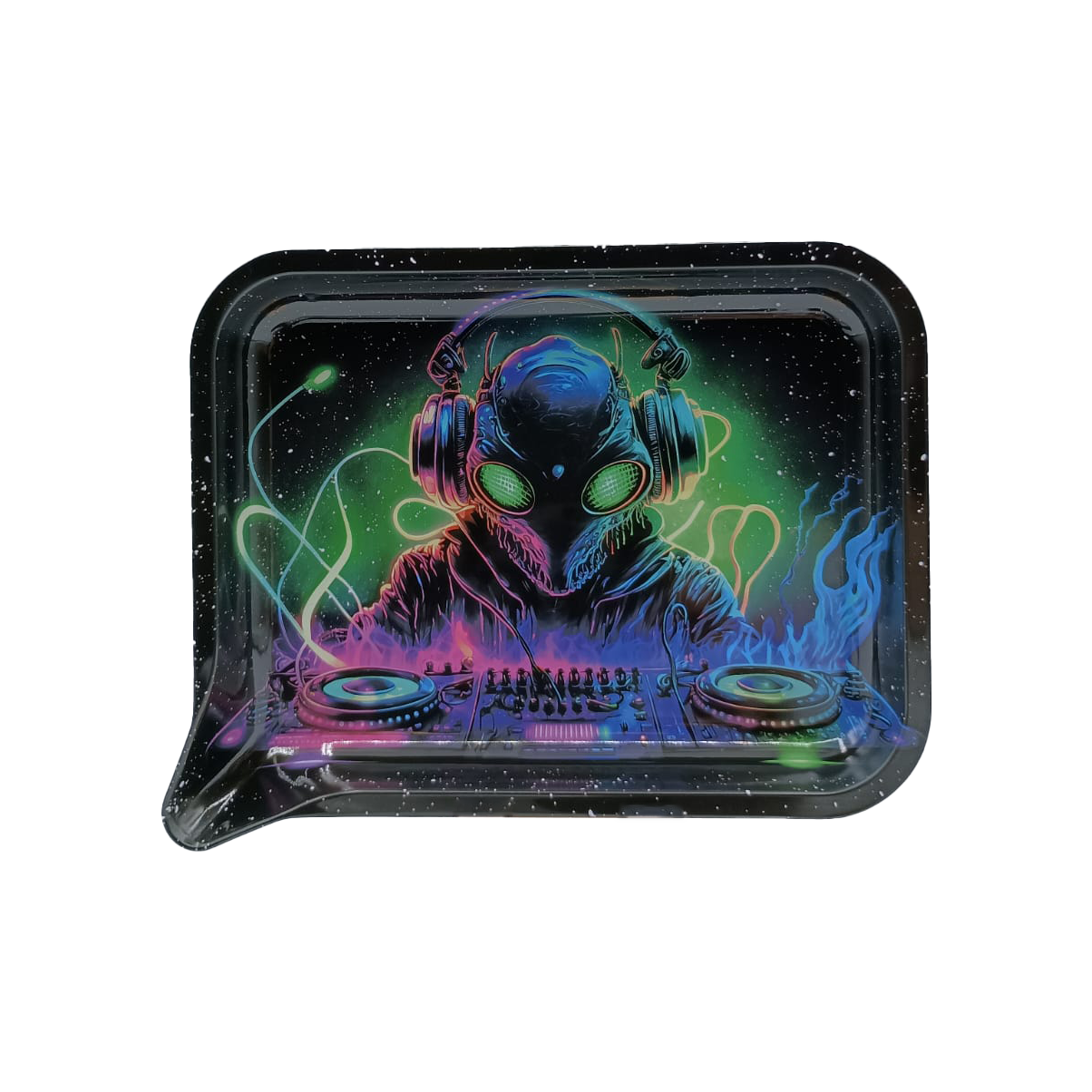 Get Lost Small 3D Rolling Tray With Magnetic Lid Cover (Alien DJ)