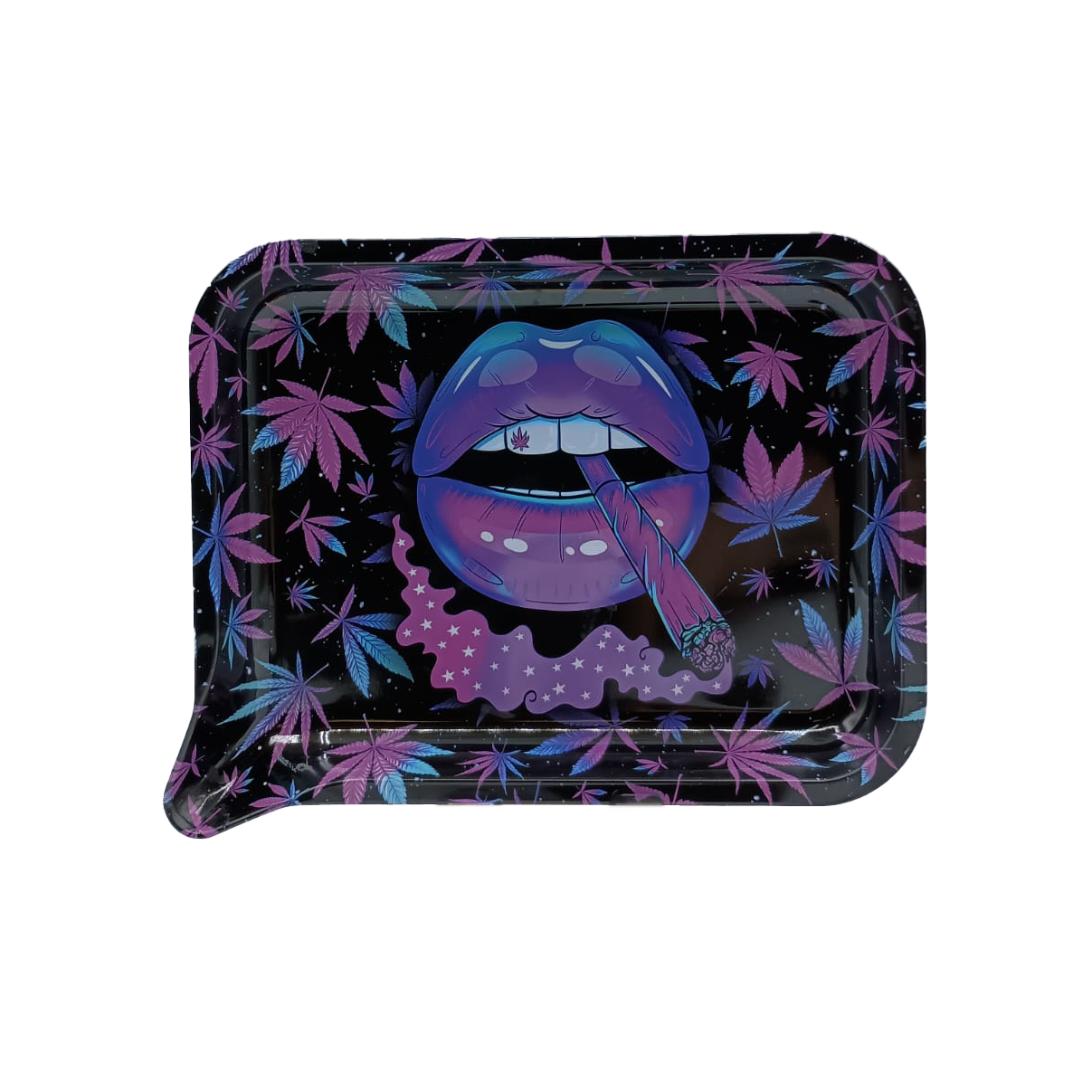 Get Lost Medium Funnel Rolling Tray with 3D Magnetic Lid (Get Lost Big Lips)