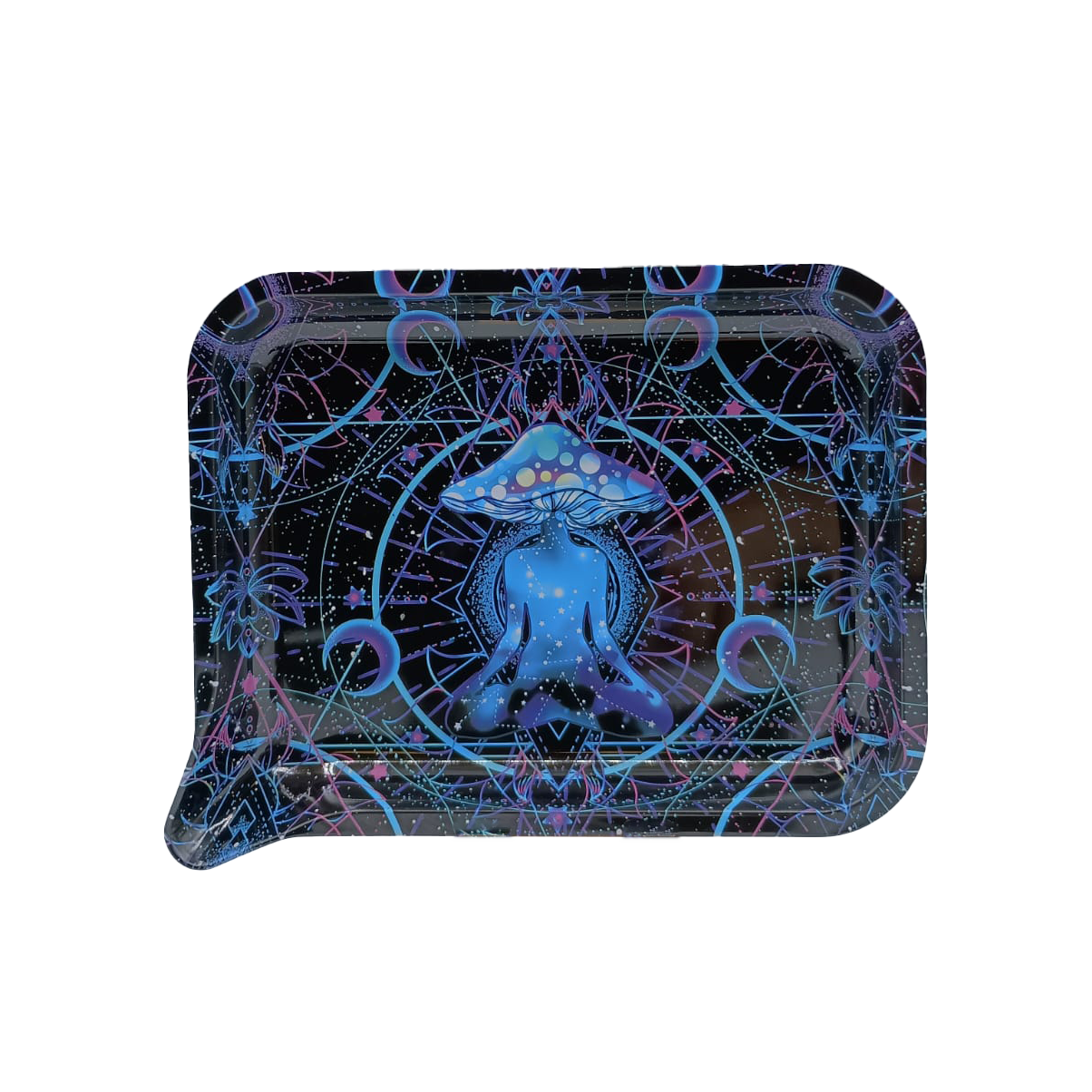 Get Lost Small 3D Rolling Tray With Magnetic Lid Cover (Alien Mushroom Head)
