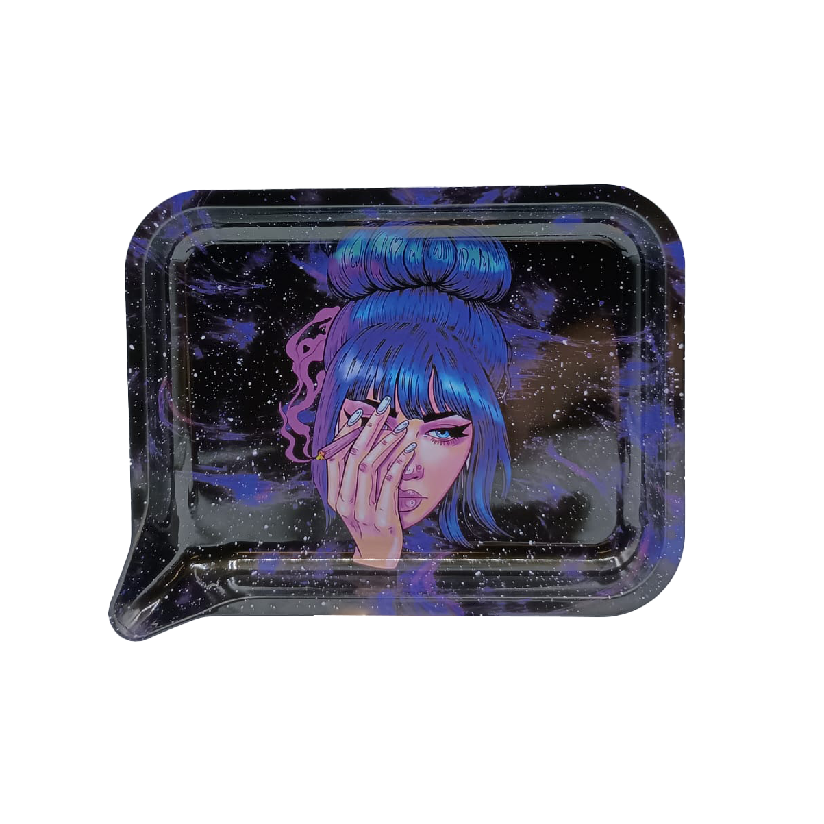 Small Funnel Tray With 3D Lids (Pink and Blue Trippy Girl)