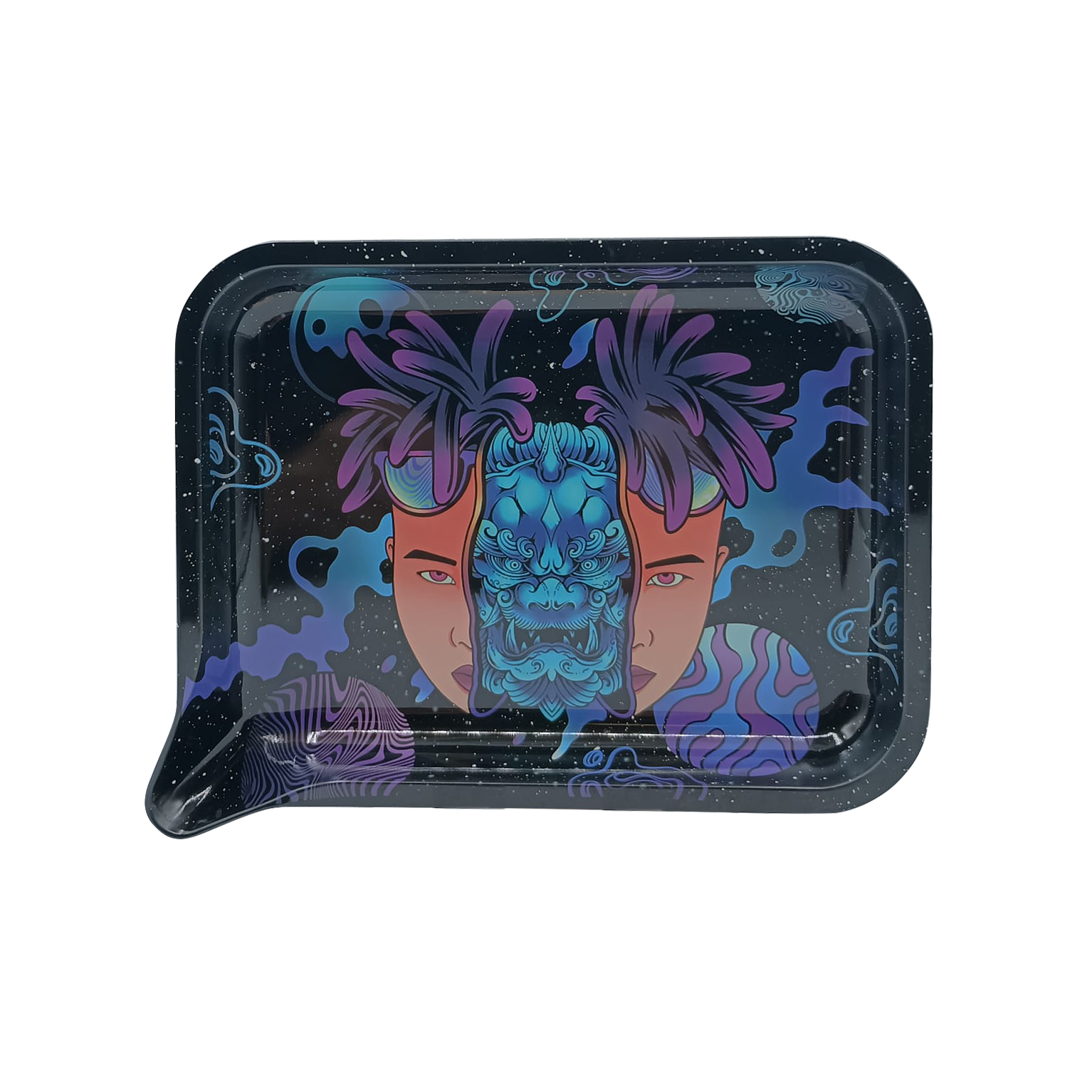 Small Funnel Tray With 3D Lids (Blue Mystic Dragon)