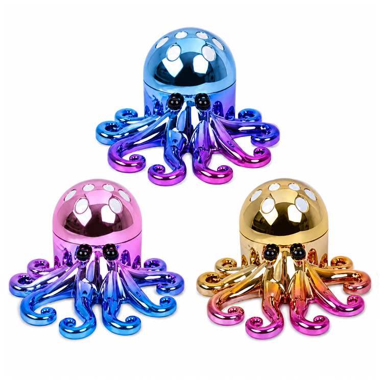 Octopus Grinder – Novelty Ocean-Themed Herb Grinder with Magnetic Lid ...